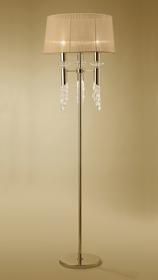 Tiffany French Gold-Soft Bronze Crystal Floor Lamps Mantra Shaded Floor Lamps